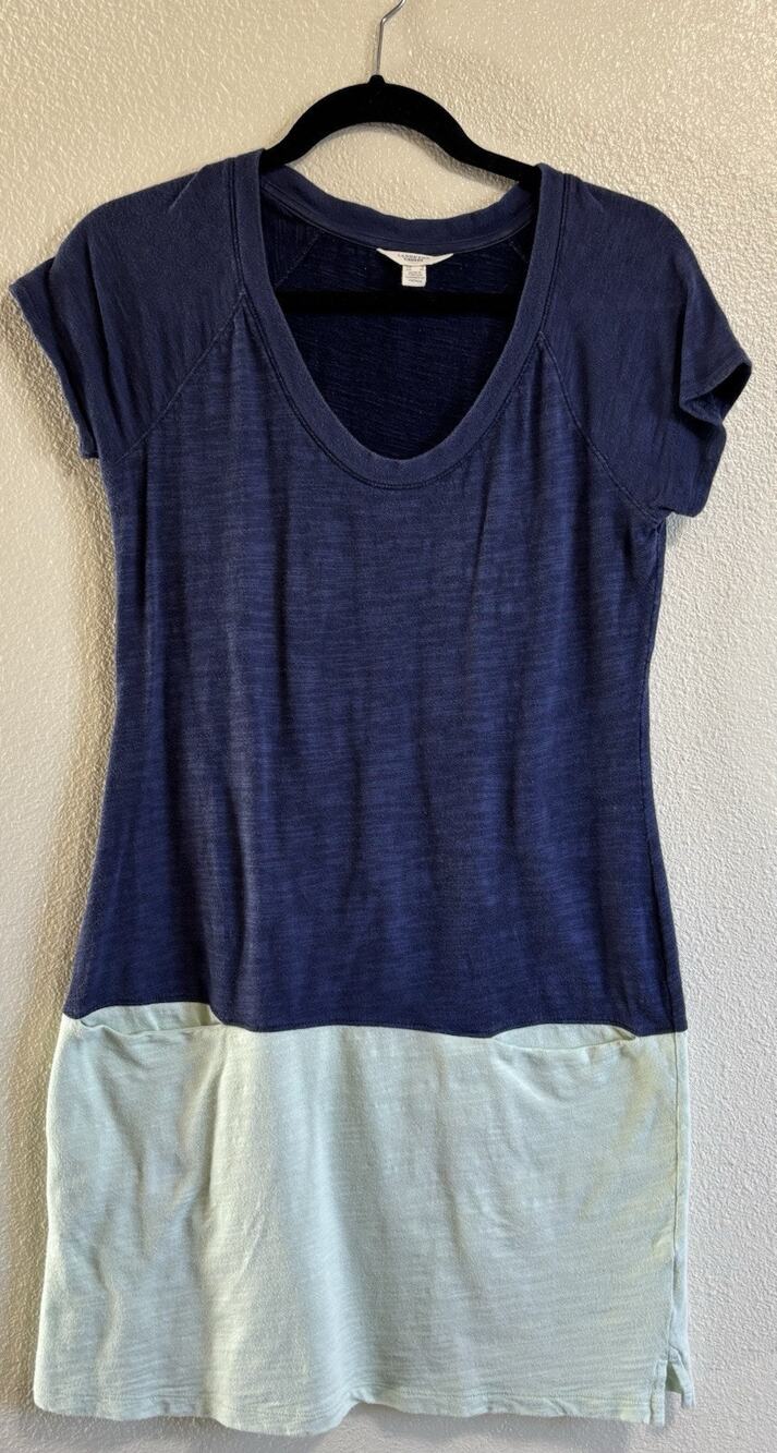 Lands' End Canvas T-shirt Dress Tunic Boho Lagenlook Comfy Casual Women’s Size S